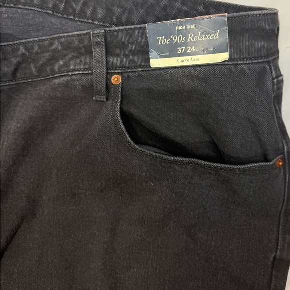 Abercrombie & Fitch Jeans Curve Love ’90s Relaxed High Rise Jeans Black Size 24W - Picture 8 of 10